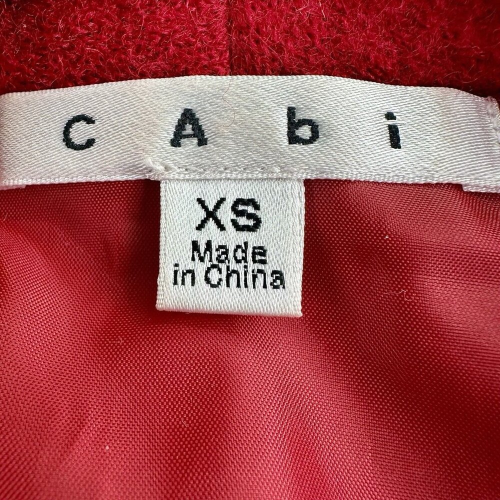 Cabi Jacket Blazer 528 Women’s XS Red Valentina Wool Asymmetric Hem Lightweight - Picture 7 of 11